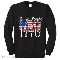 We The People 1776 US Constitution Freedom American Flag Tall Sweatshirt thumb 0