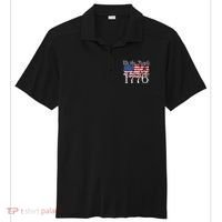 We The People 1776 US Constitution Freedom American Flag Sport-Tek Posi-UV Pro Polo thumb 0