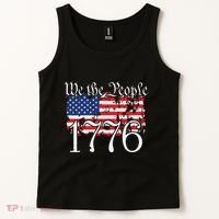 We The People 1776 US Constitution Freedom American Flag Tank Top thumb 2
