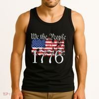 We The People 1776 US Constitution Freedom American Flag Tank Top thumb 3