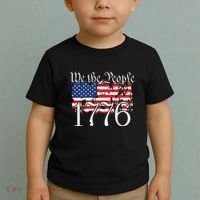 We The People 1776 US Constitution Freedom American Flag Toddler T-Shirt thumb 2