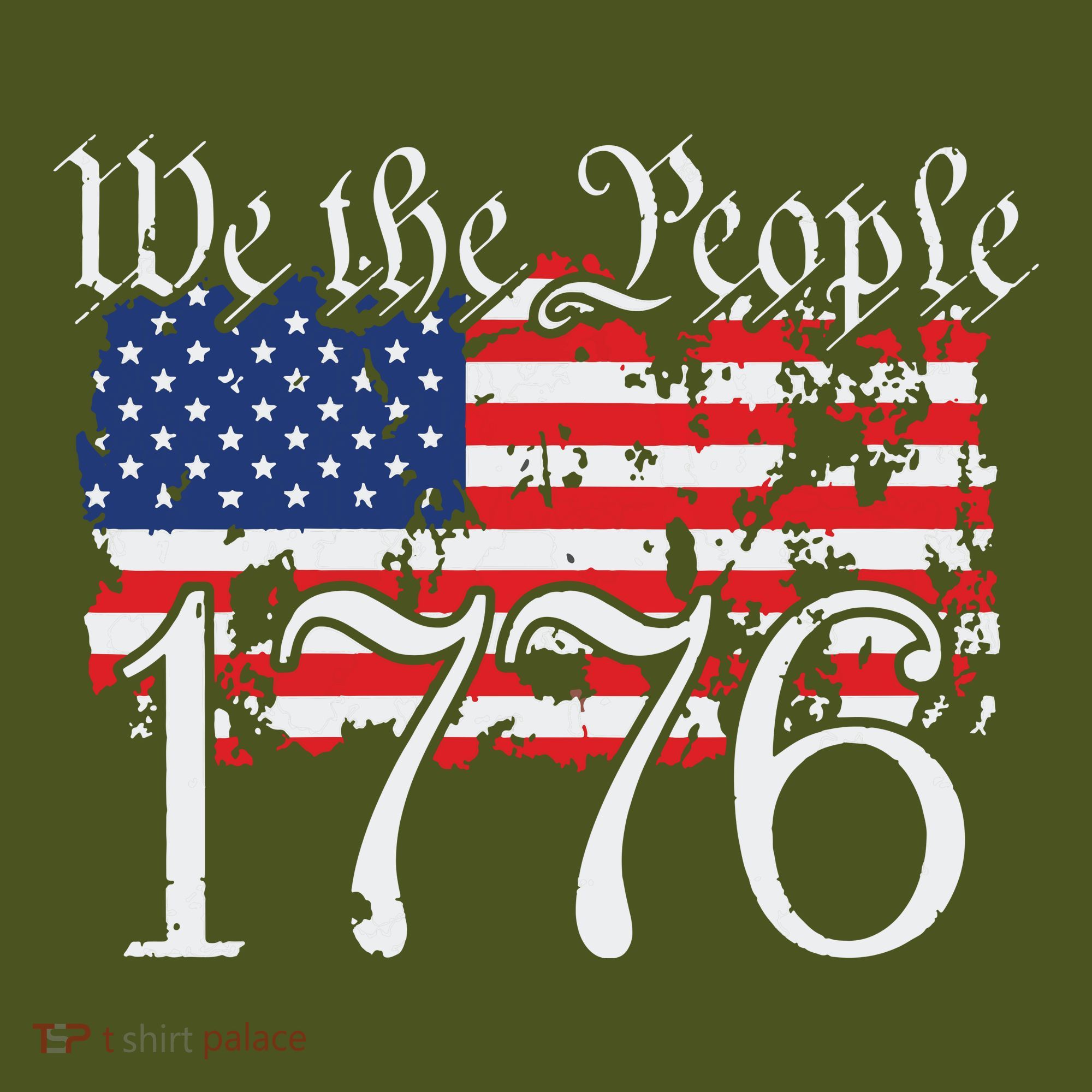 We The People 1776 US Constitution Freedom American Flag The Baniff Cuffed Pom Beanie