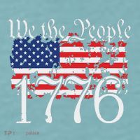 We The People 1776 US Constitution Freedom American Flag Sueded Cloud Jersey T-Shirt thumb 2