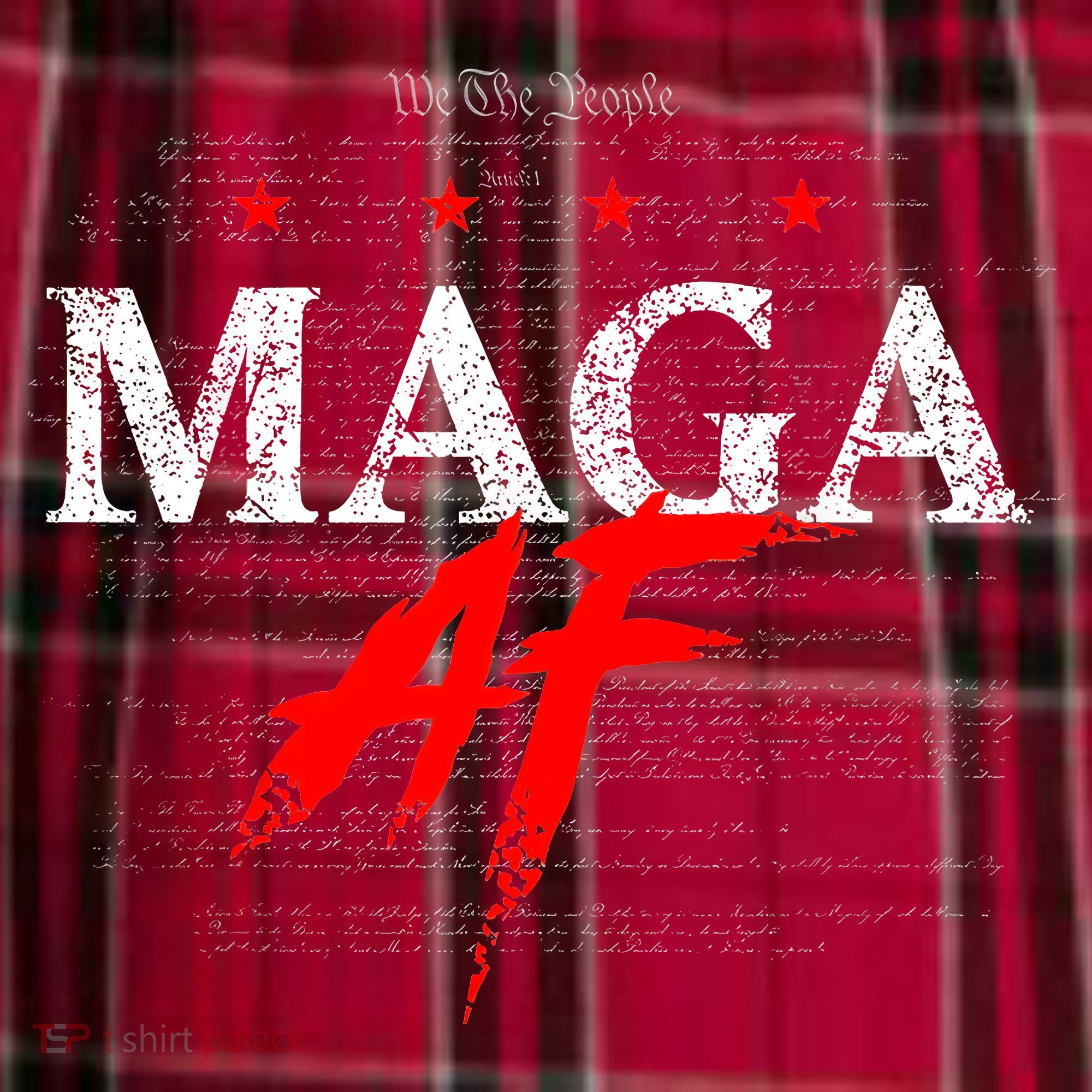 We The People Maga Af Women's Flannel Plaid Pajama Pants