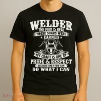 Welder The Pain Is Real Those Scars Were Earned Welding T-Shirt thumb 3