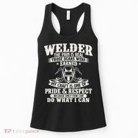 Welder The Pain Is Real Those Scars Were Earned Welding Women's Tank Top thumb 0