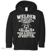 Welder The Pain Is Real Those Scars Were Earned Welding Toddler Hoodie thumb 0