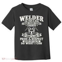 Welder The Pain Is Real Those Scars Were Earned Welding Toddler T-Shirt thumb 0