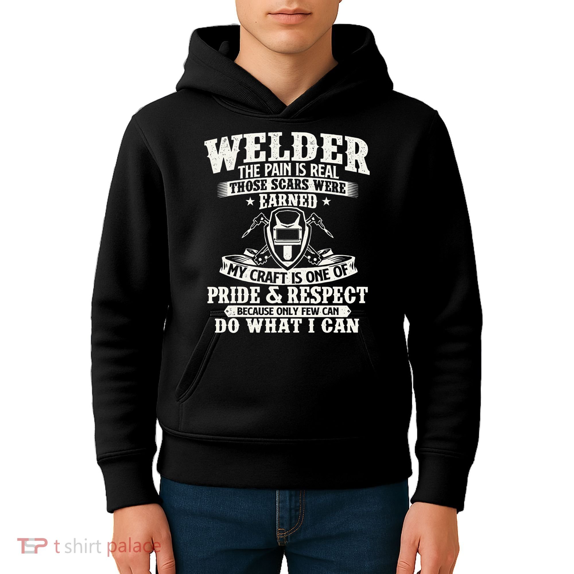 Welder The Pain Is Real Those Scars Were Earned Welding Kids Hoodie