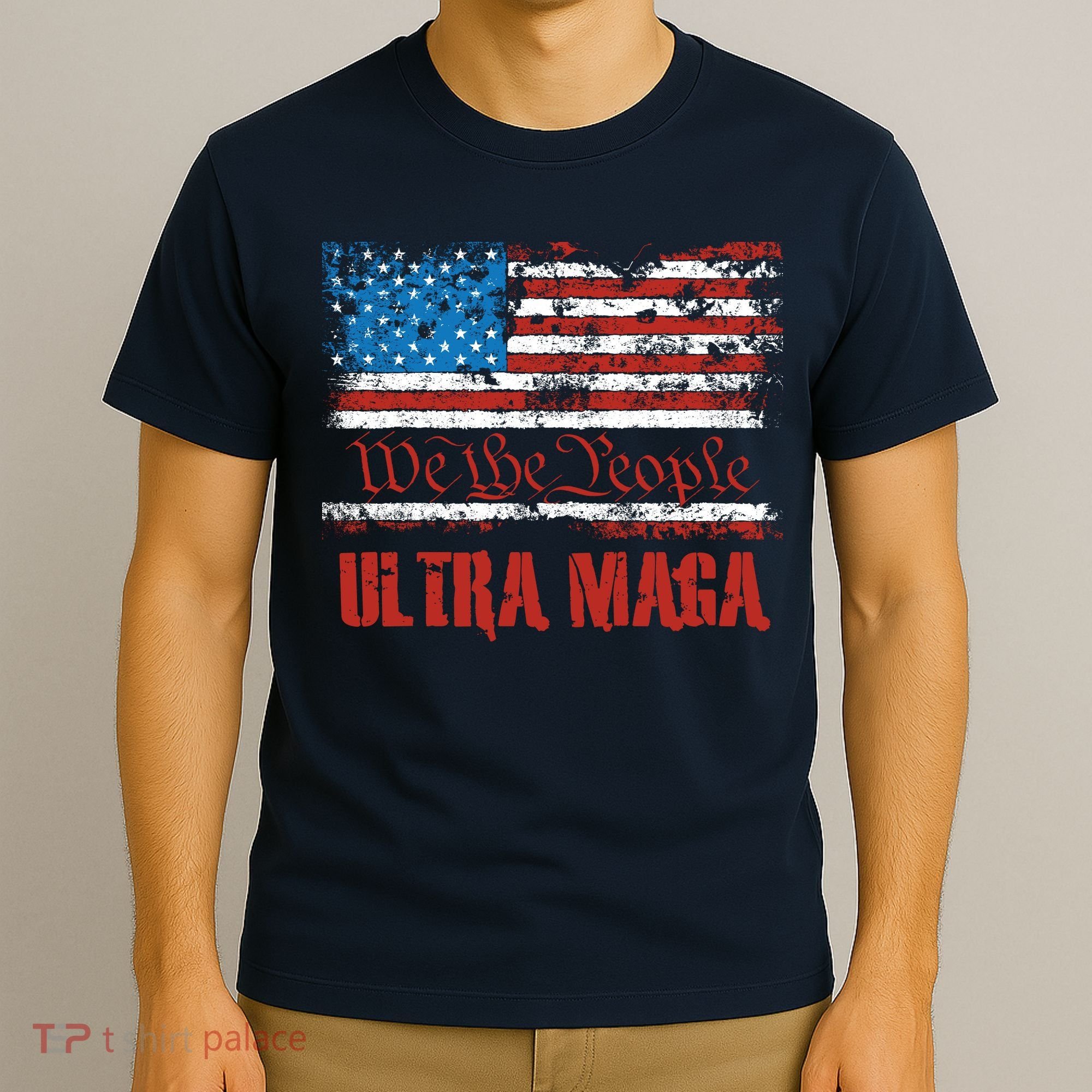 We The People Ultra MAGA King Vintage USA Flag Pride T-Shirt