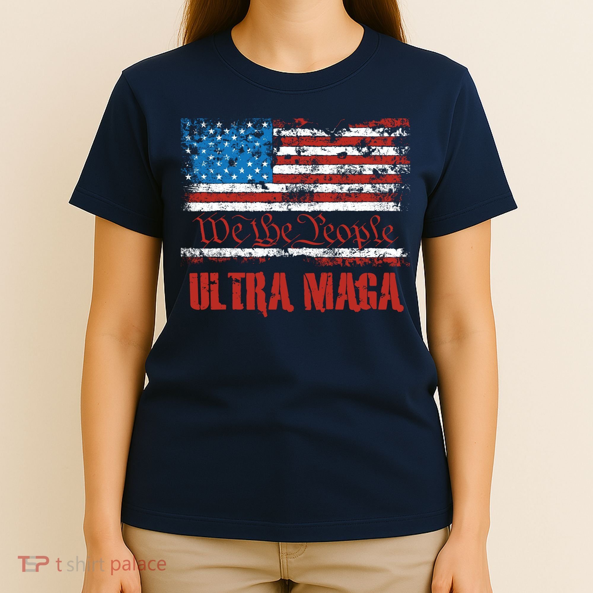 We The People Ultra MAGA King Vintage USA Flag Pride T-Shirt