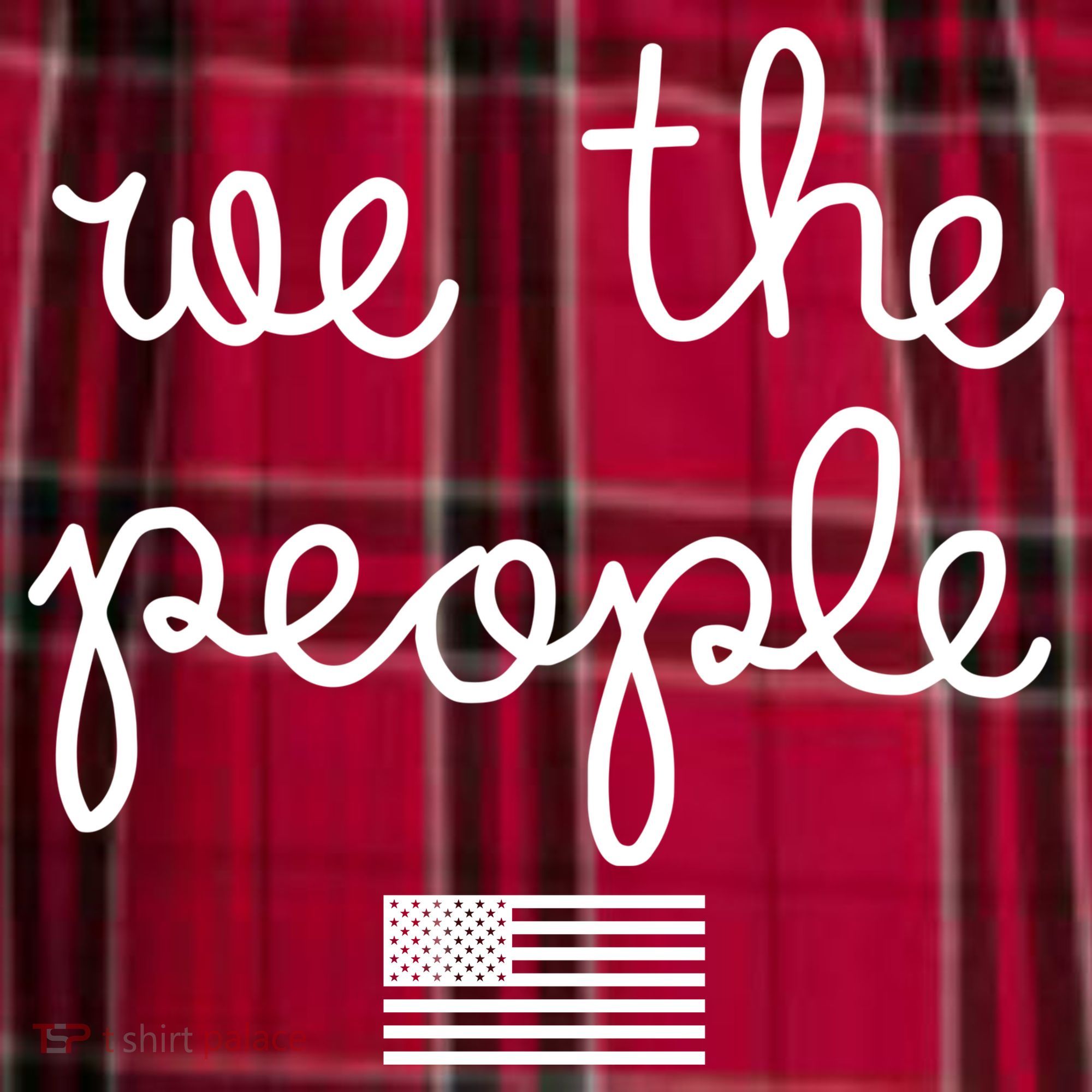 We The People USA American Flag Women's Flannel Plaid Pajama Pants