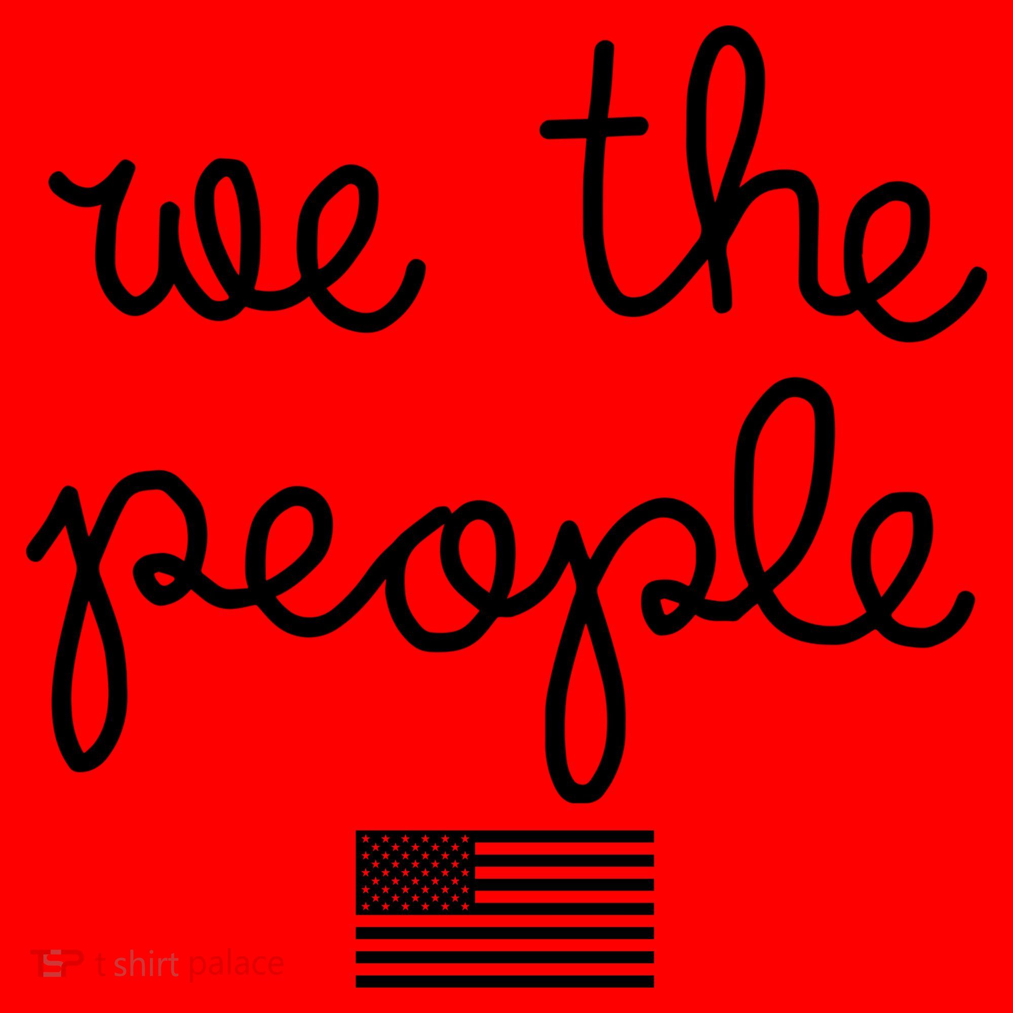 We The People USA American Flag Santa Hat