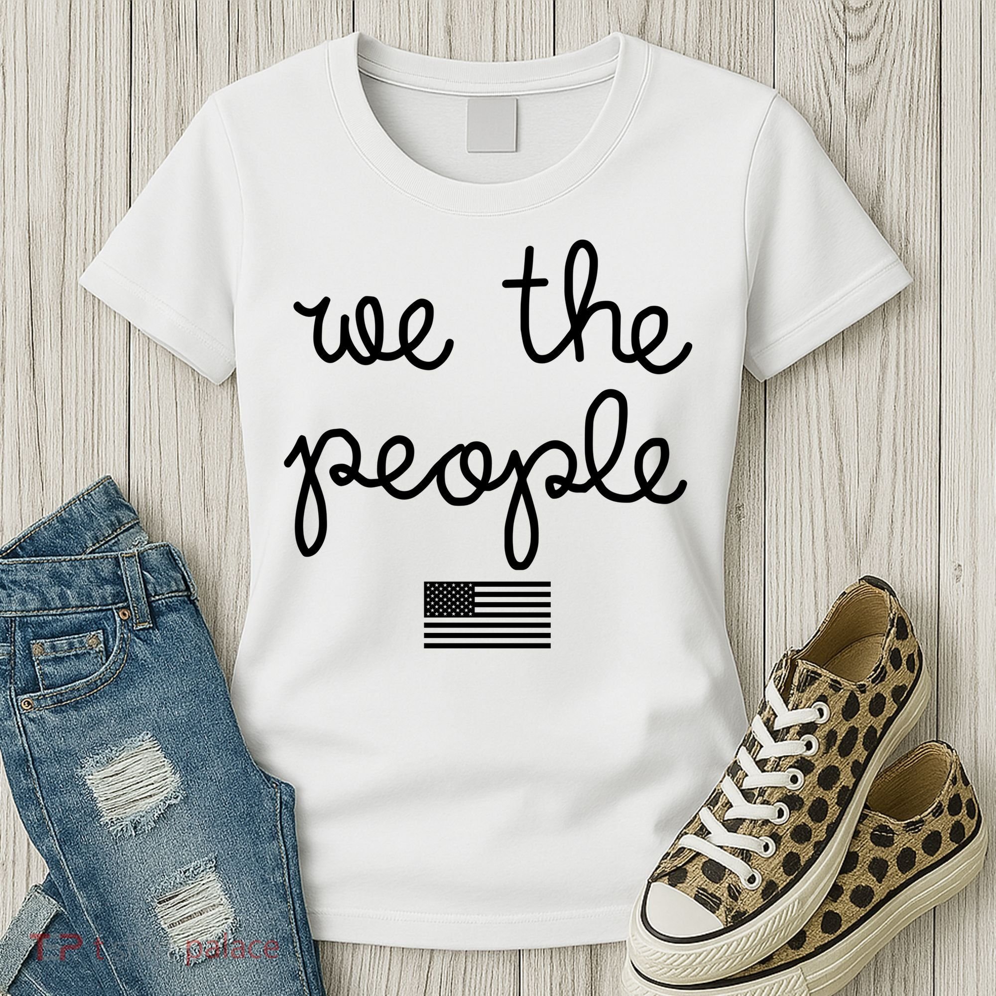We The People USA American Flag Women's T-Shirt