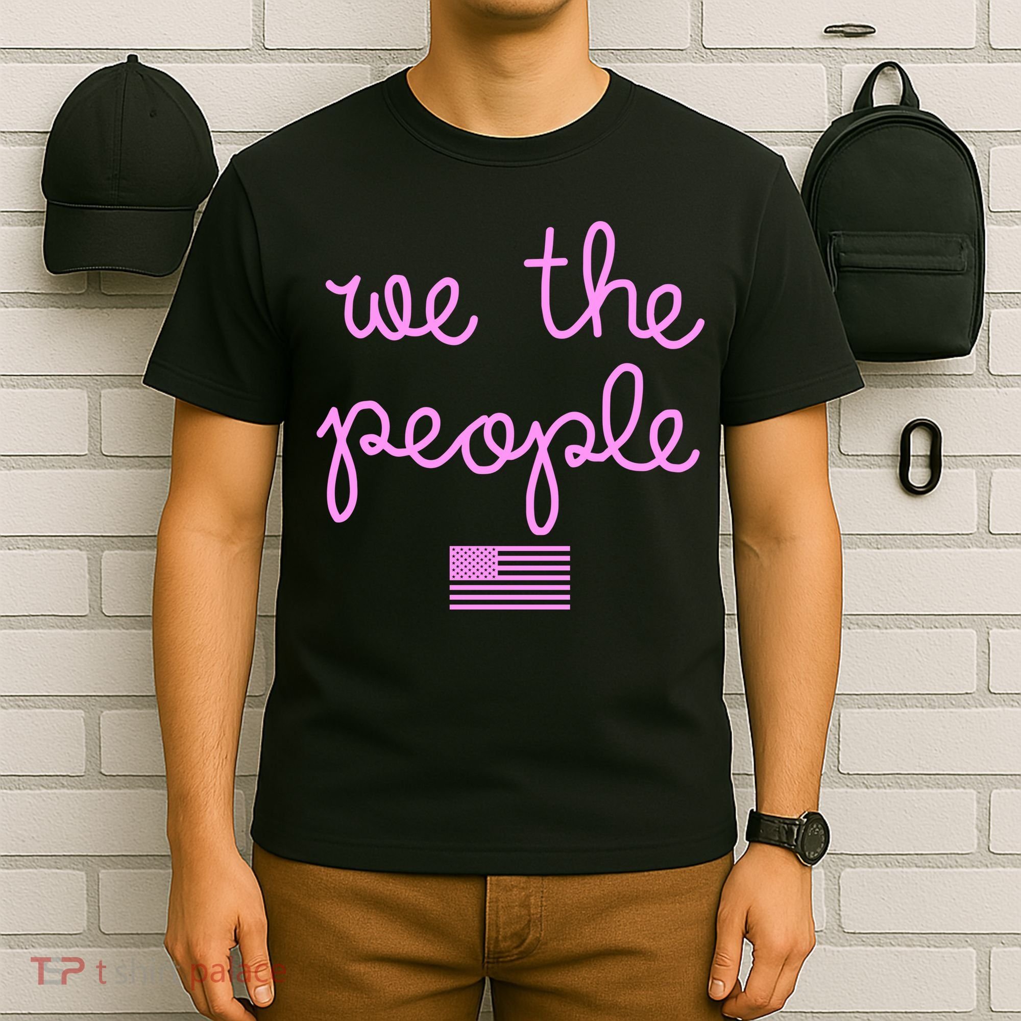 We The People USA Pink American Flag T-Shirt