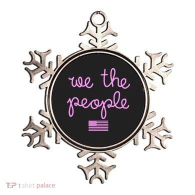 We The People USA Pink American Flag Ornament