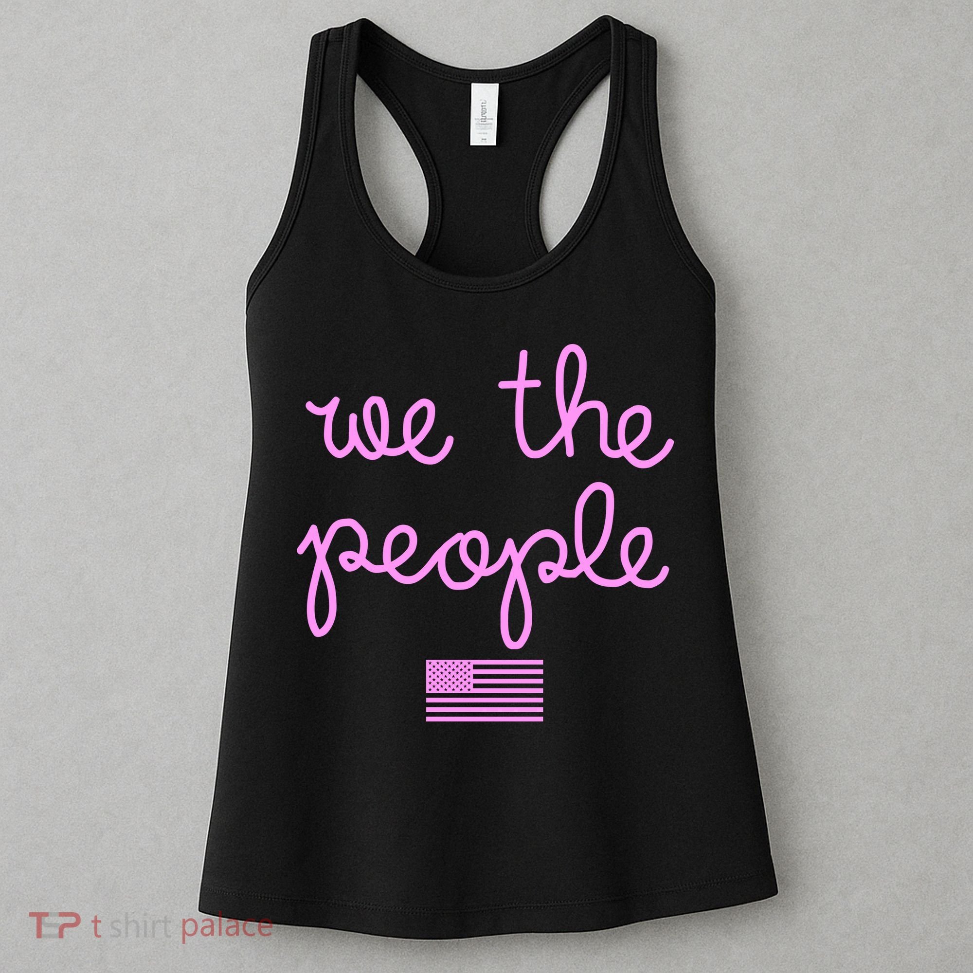 We The People USA Pink American Flag Women's Tank Top