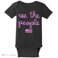 We The People USA Pink American Flag Baby Bodysuit thumb 0
