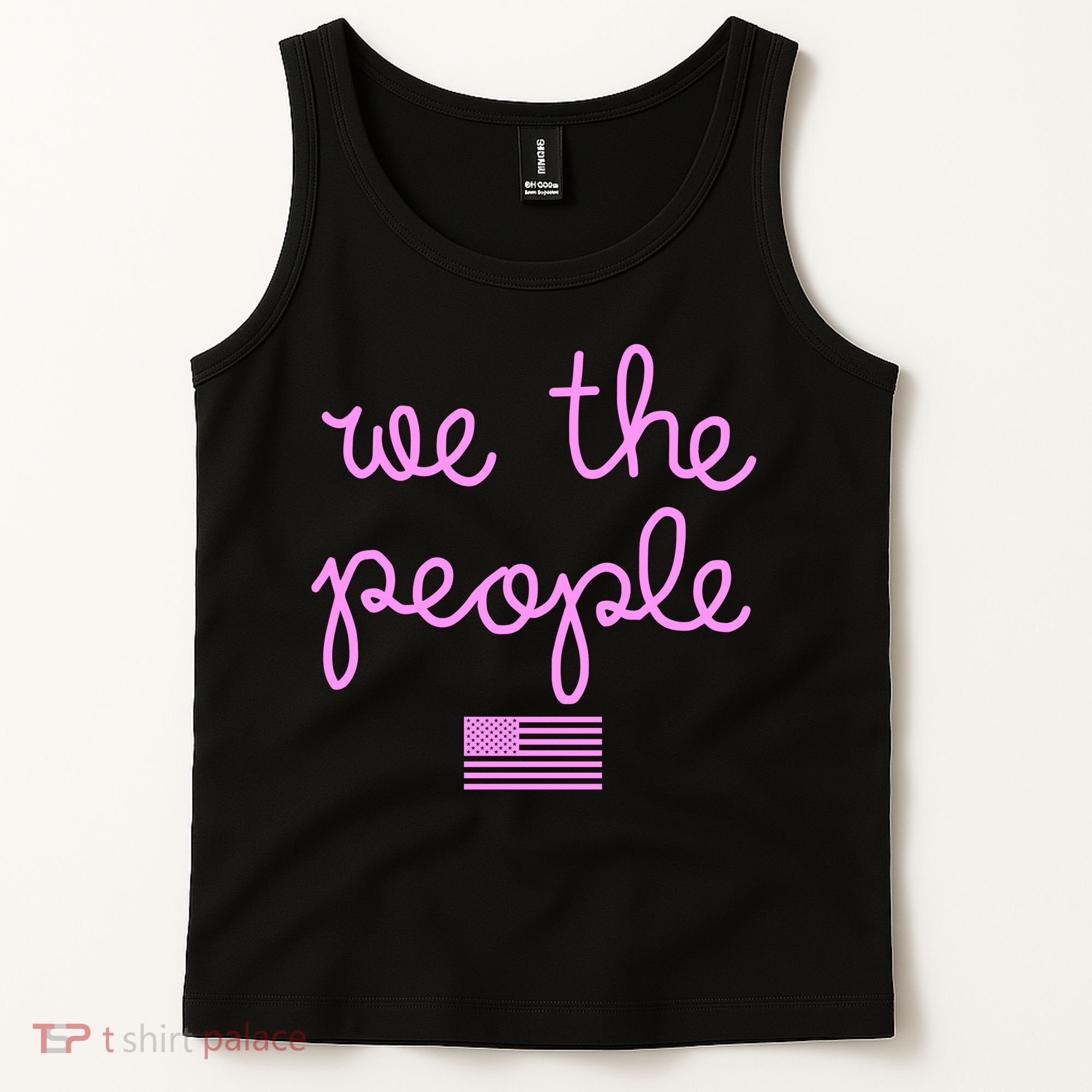 We The People USA Pink American Flag Tank Top