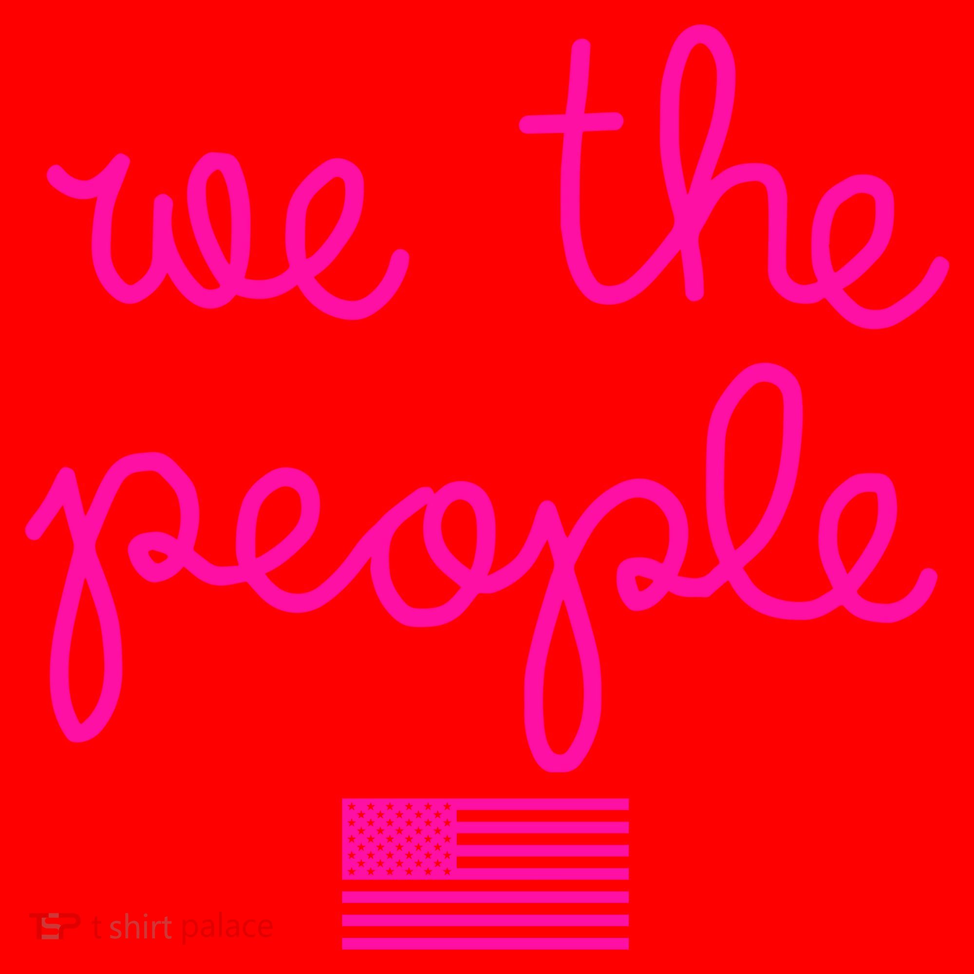 We The People USA Pink American Flag Santa Hat