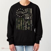 We The People Camo Ar15 Pro Gun Usa Flag Gift Women's Sweatshirt thumb 0