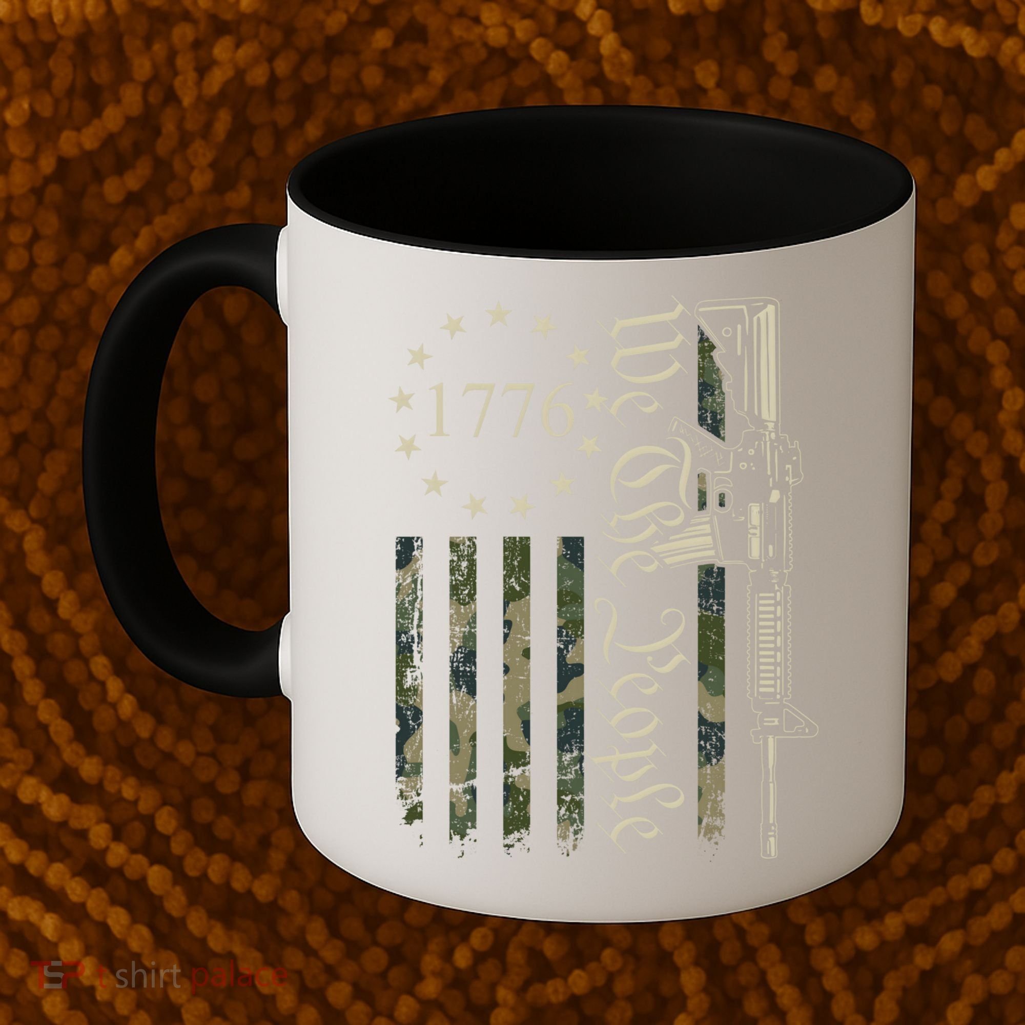 We The People Camo Ar15 Pro Gun Usa Flag Gift Coffee Mug