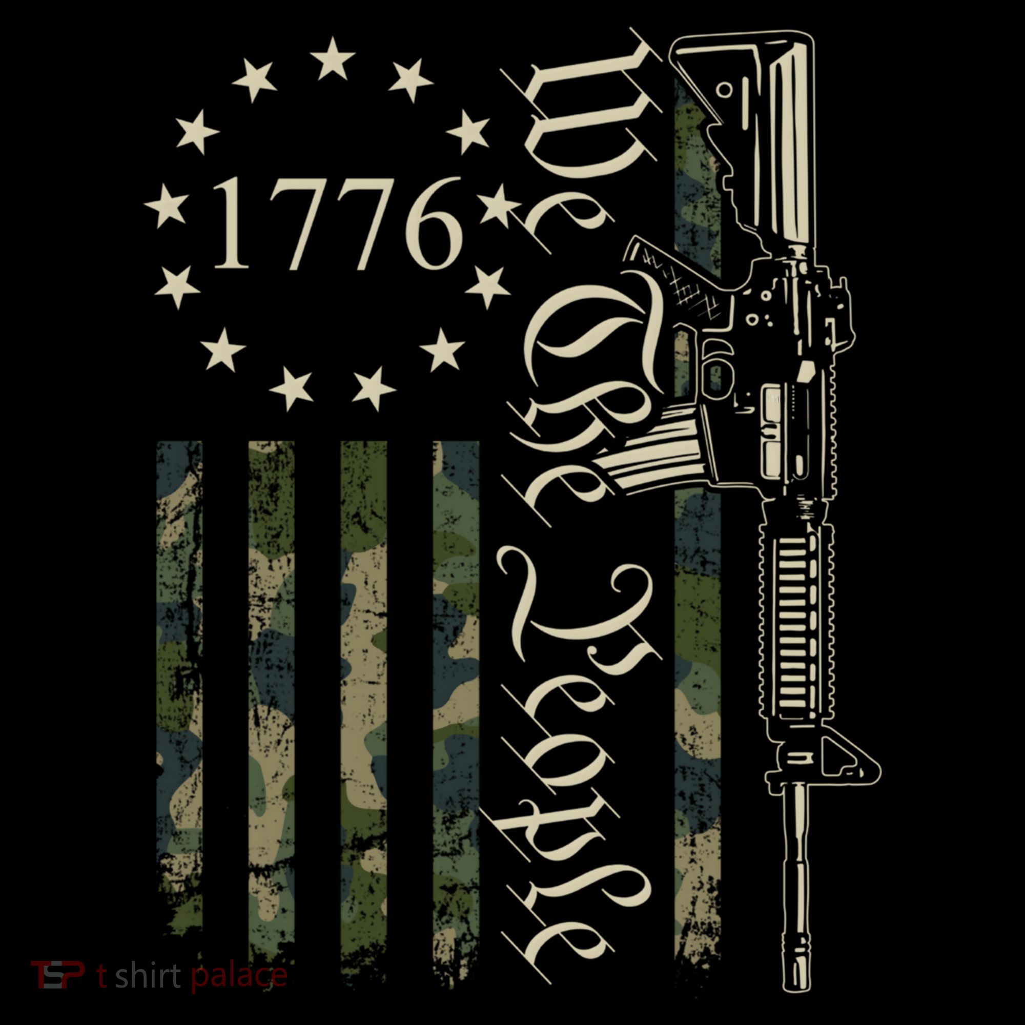 We The People Camo Ar15 Pro Gun Usa Flag Gift Coffee Mug