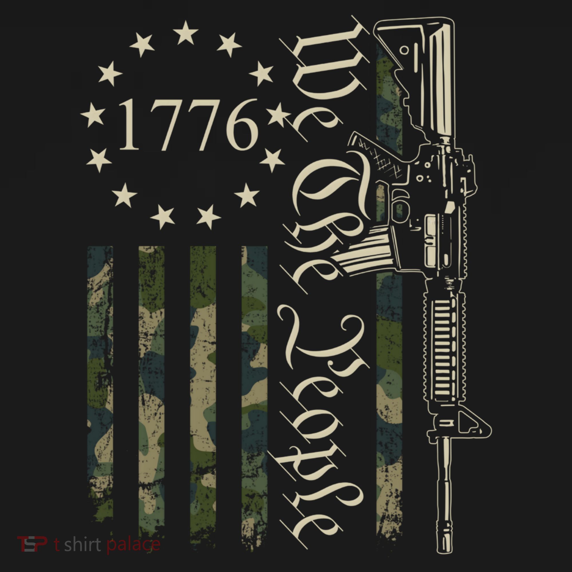 We The People Camo Ar15 Pro Gun Usa Flag Gift Women's Hoodie