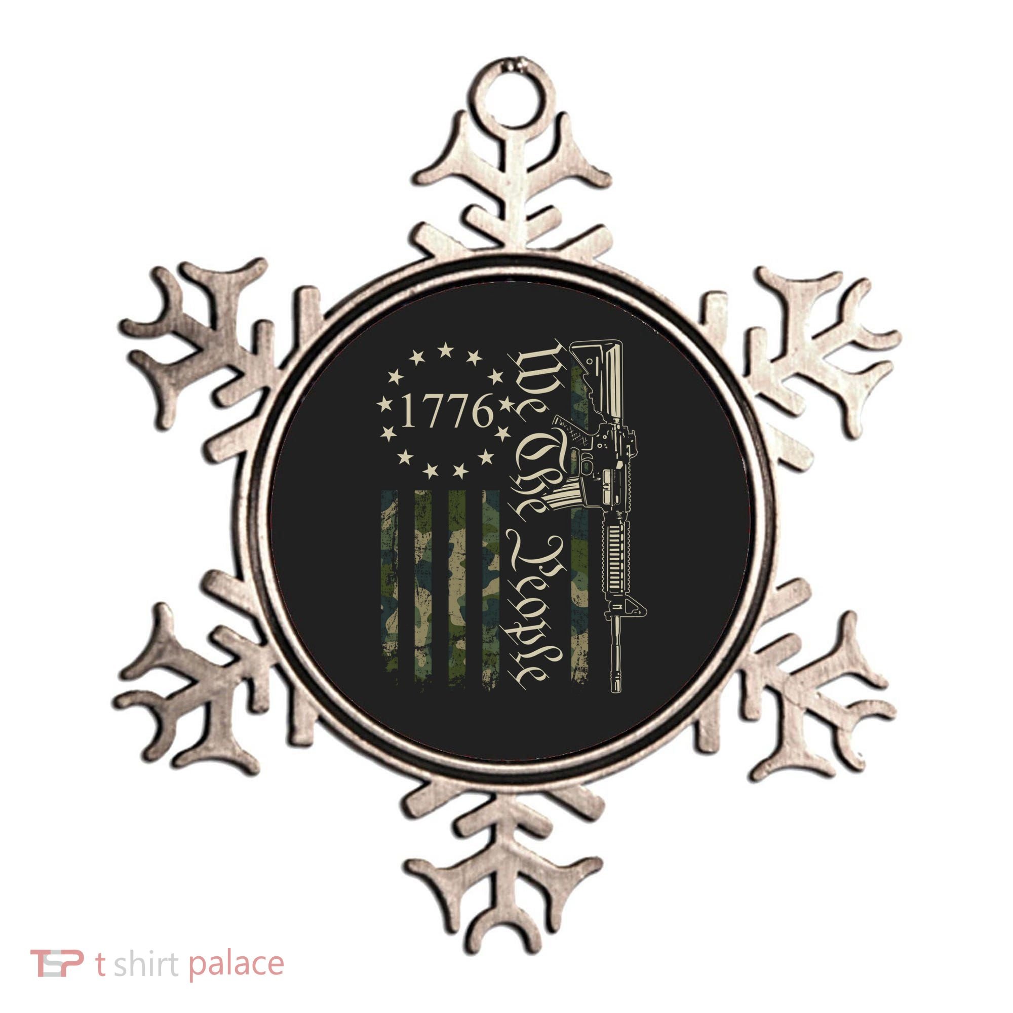 We The People Camo Ar15 Pro Gun Usa Flag Gift Ornament