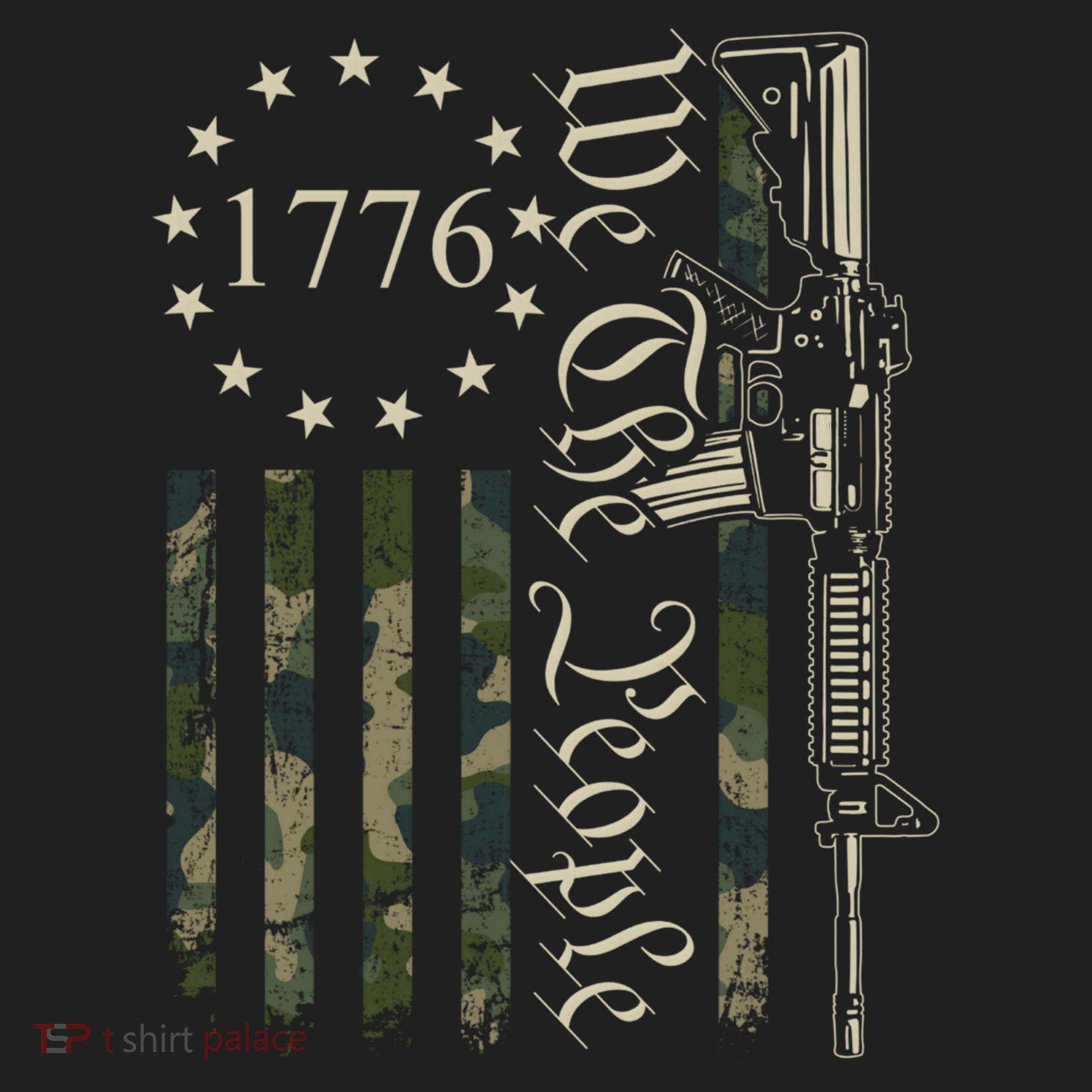 We The People Camo Ar15 Pro Gun Usa Flag Gift Hat