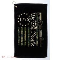 We The People Camo Ar15 Pro Gun Usa Flag Gift Golf Towel thumb 0