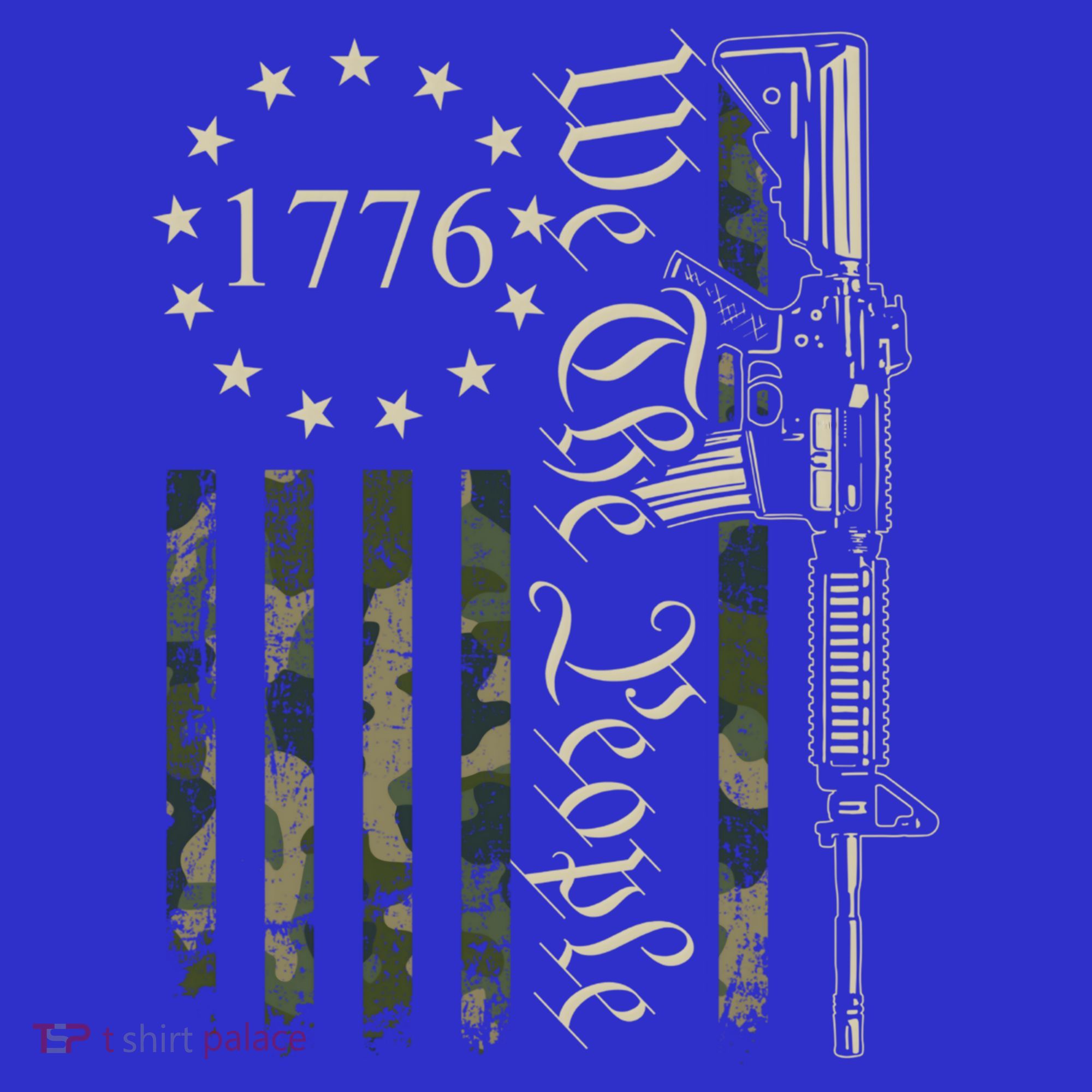 We The People Camo Ar15 Pro Gun Usa Flag Gift Women's Tank Top