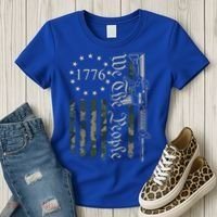 We The People Camo Ar15 Pro Gun Usa Flag Gift Women's T-Shirt thumb 3