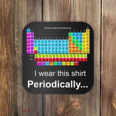 Wear This Periodically Periodic Table Of Elements Coaster