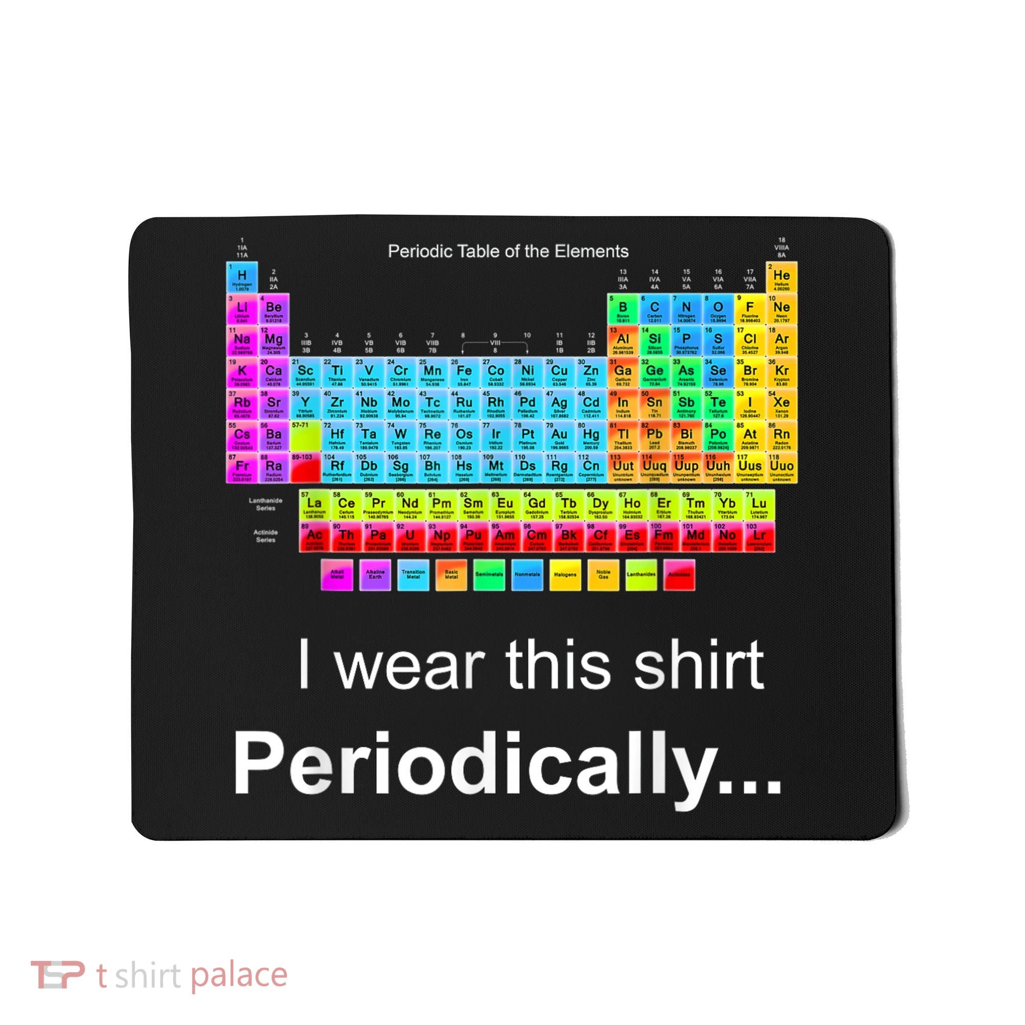 Wear This Periodically Periodic Table Of Elements Mousepad