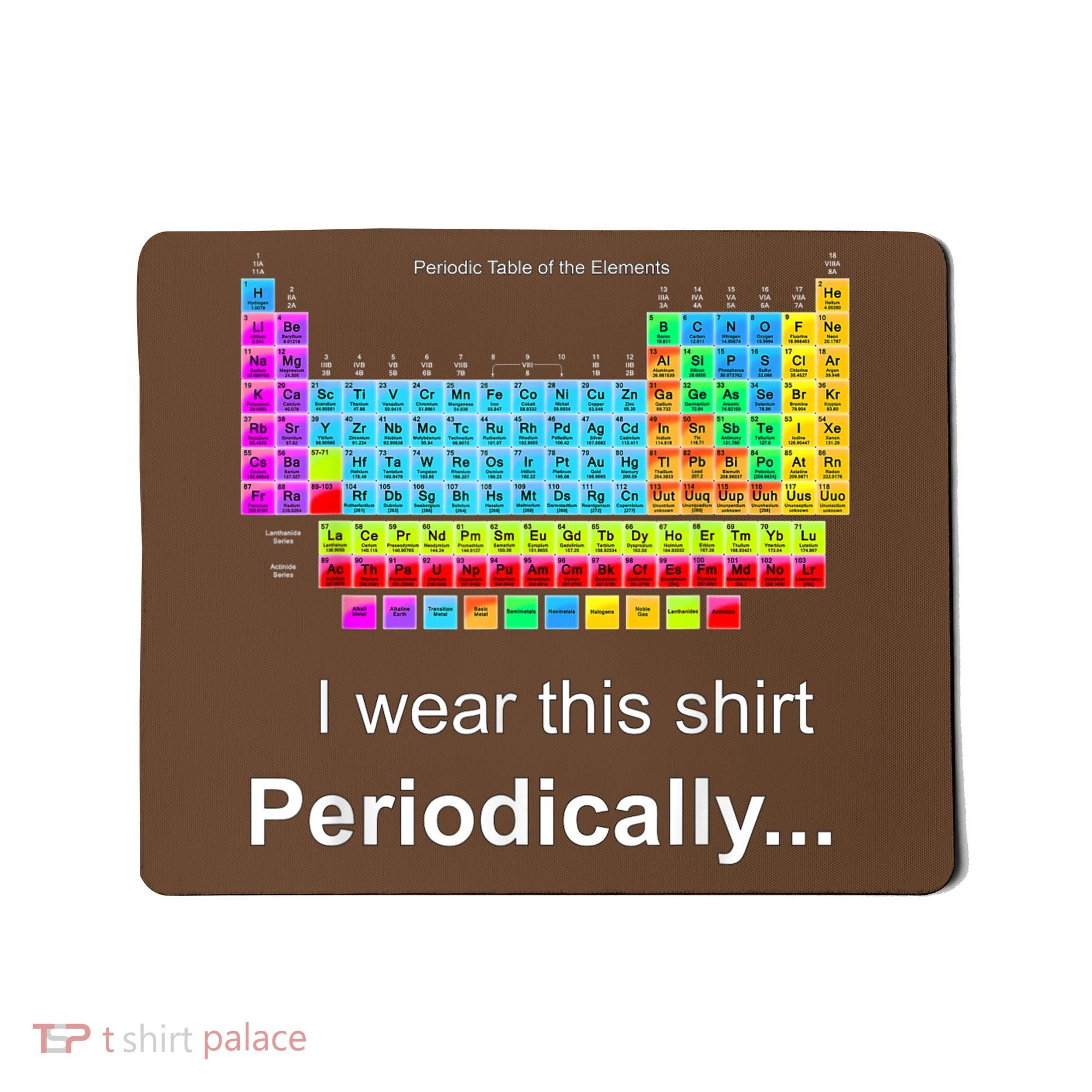 Wear This Periodically Periodic Table Of Elements Mousepad