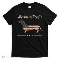 Weenie The People Funny Dachshund 4th Of July USA T-Shirt thumb 0