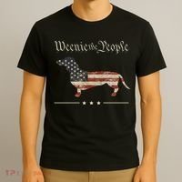 Weenie The People Funny Dachshund 4th Of July USA T-Shirt thumb 3