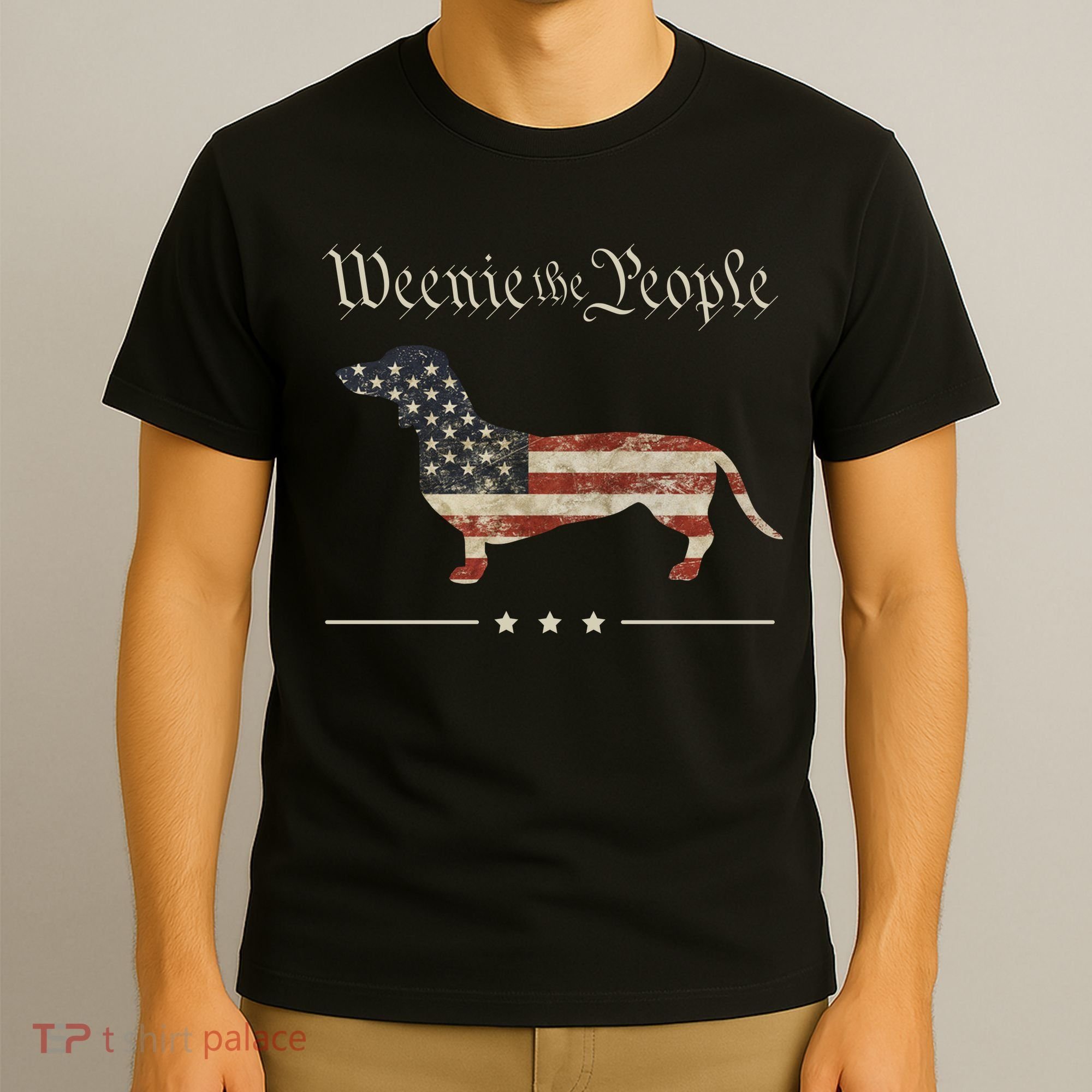 Weenie The People Funny Dachshund 4th Of July USA T-Shirt