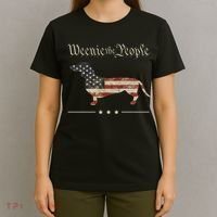 Weenie The People Funny Dachshund 4th Of July USA T-Shirt thumb 4