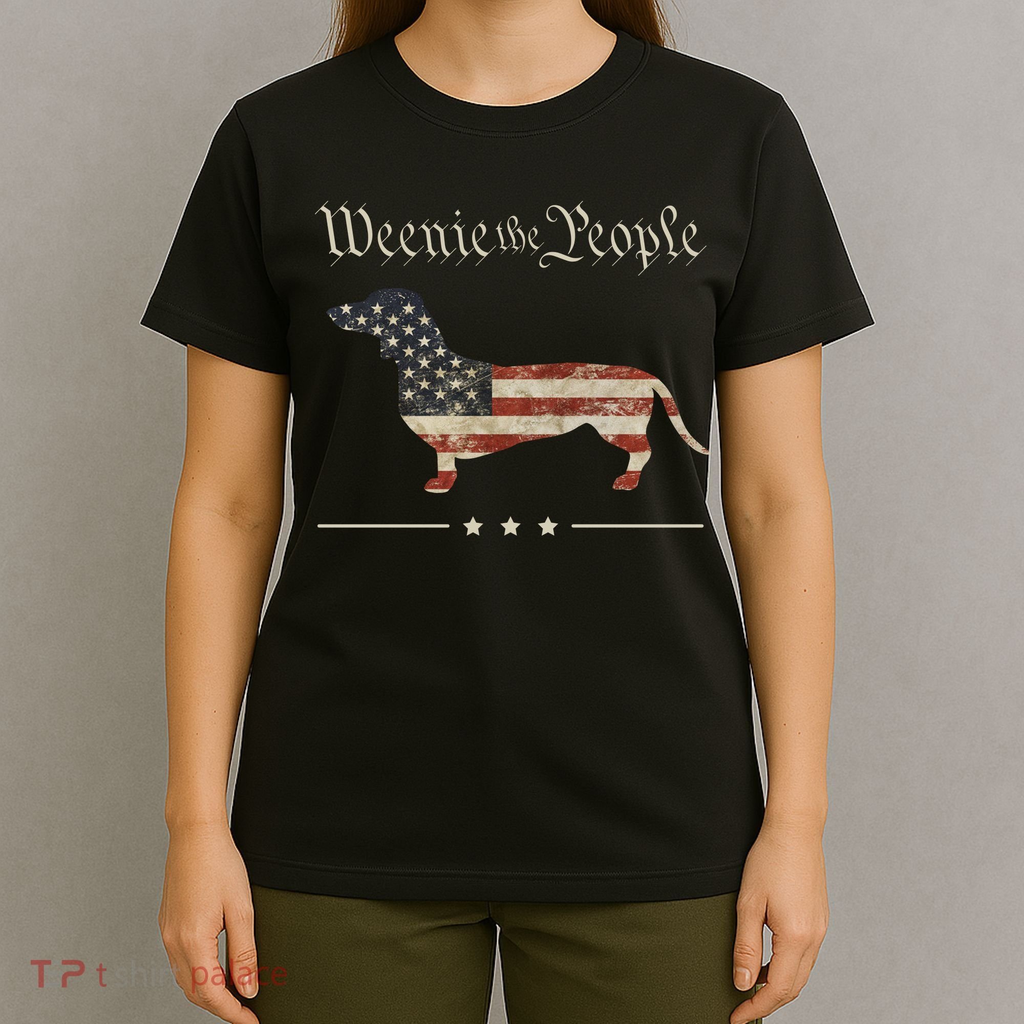 Weenie The People Funny Dachshund 4th Of July USA T-Shirt