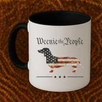Weenie The People Funny Dachshund 4th Of July USA Coffee Mug thumb 2