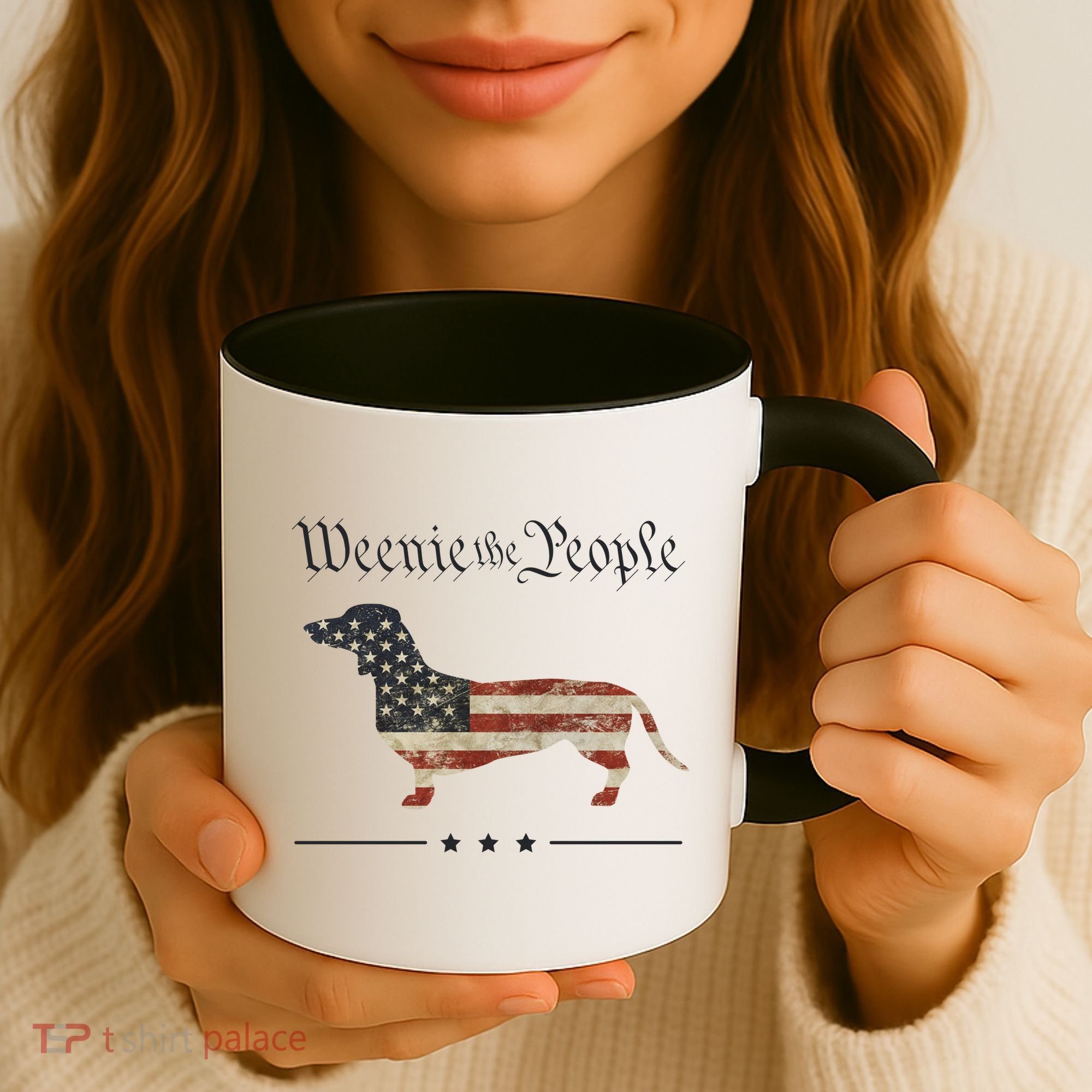 Weenie The People Funny Dachshund 4th Of July USA Coffee Mug