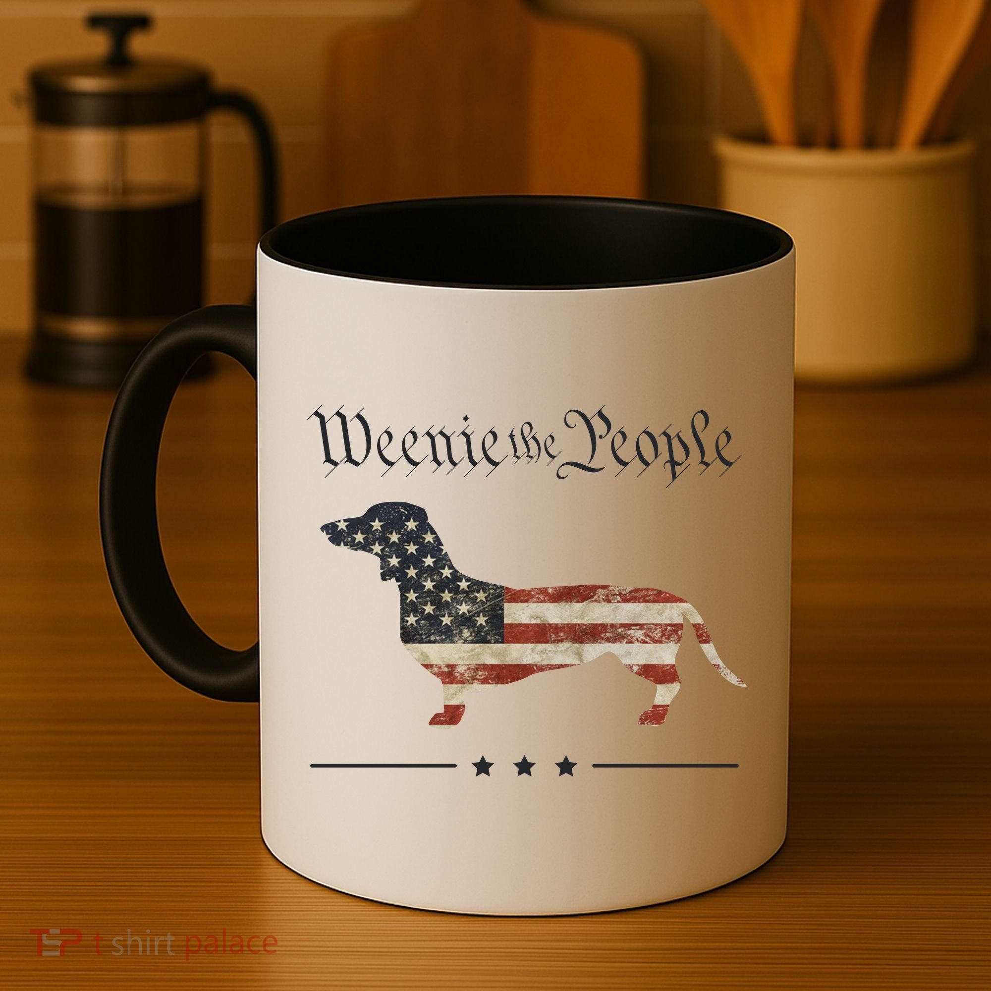 Weenie The People Funny Dachshund 4th Of July USA Coffee Mug