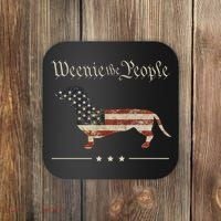 Weenie The People Funny Dachshund 4th Of July USA Coaster thumb 0