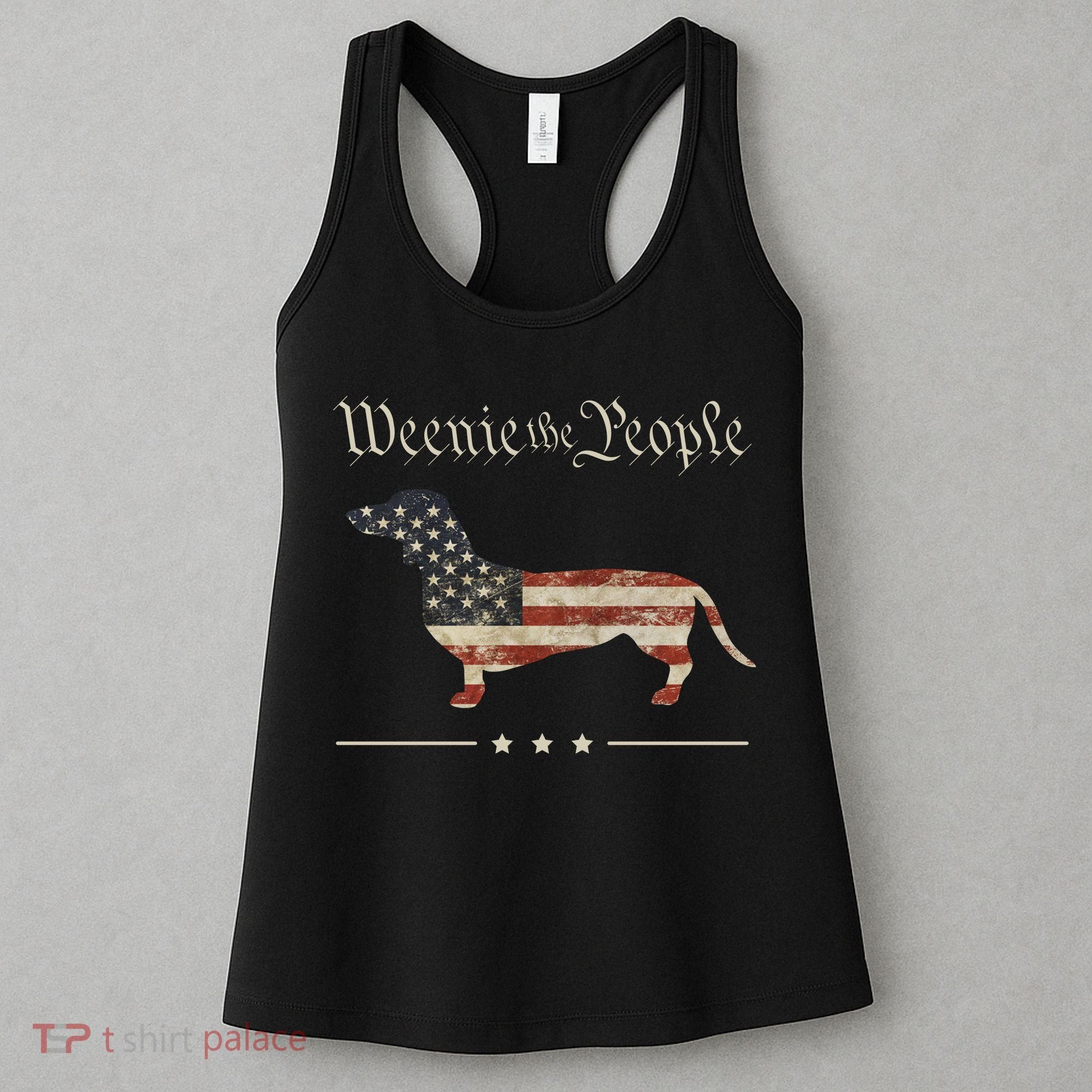 Weenie The People Funny Dachshund 4th Of July USA Women's Tank Top
