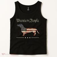 Weenie The People Funny Dachshund 4th Of July USA Tank Top thumb 2