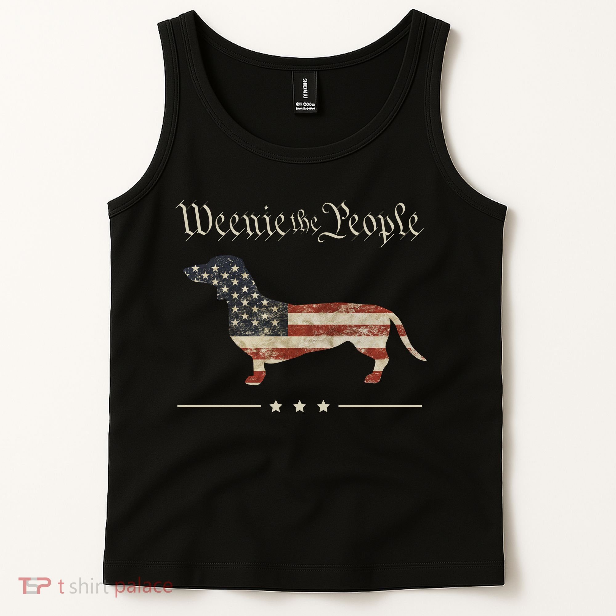 Weenie The People Funny Dachshund 4th Of July USA Tank Top