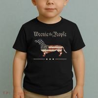 Weenie The People Funny Dachshund 4th Of July USA Toddler T-Shirt thumb 2