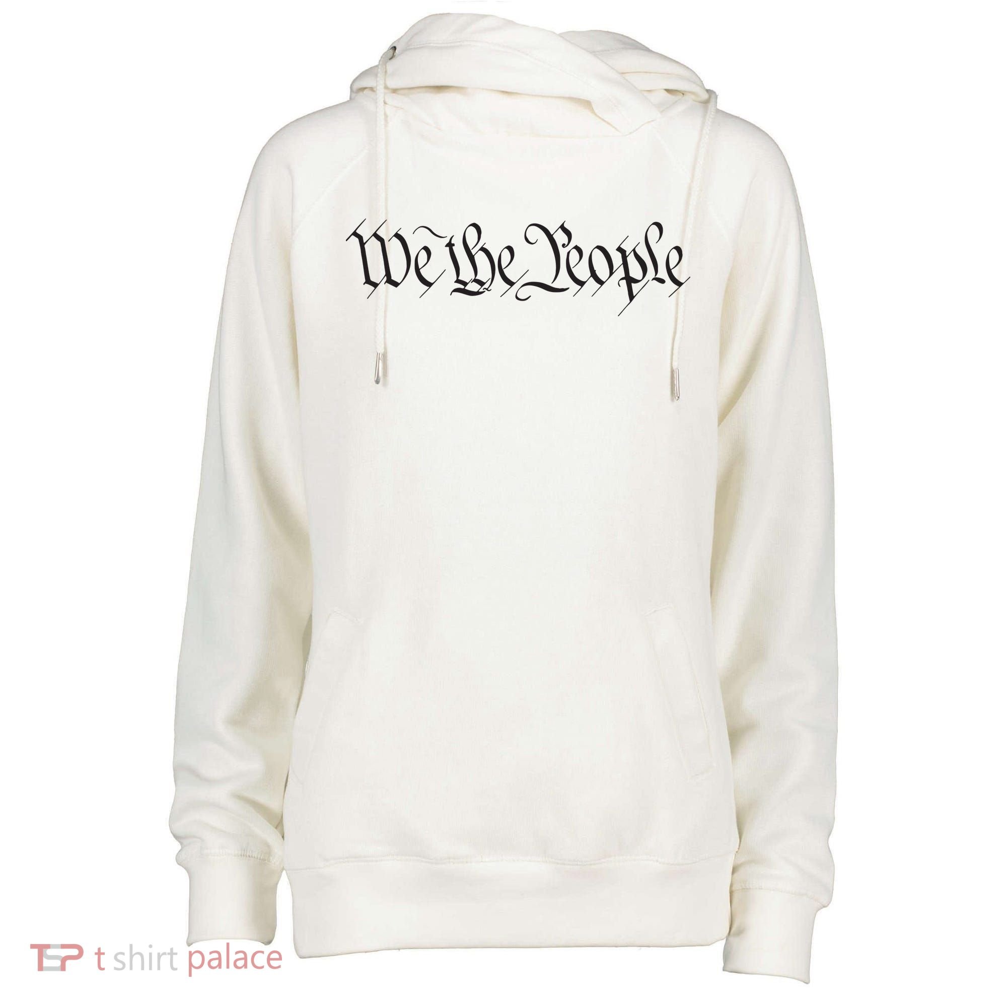 We The People Constitution Bill Of Rights American Womens Funnel Neck Pullover Hood